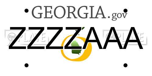 ZZZZAAA Georgia License Plate