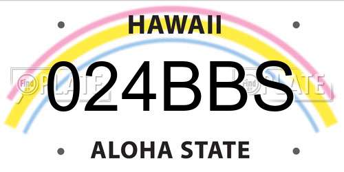 024BBS Hawaii License Plate