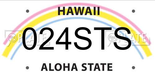 024STS Hawaii License Plate