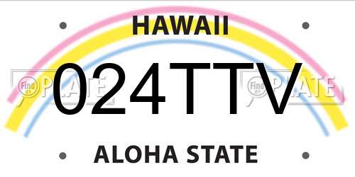 024TTV Hawaii License Plate