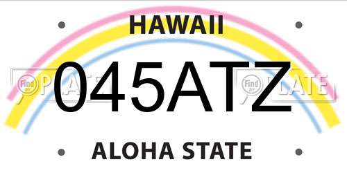 045ATZ Hawaii License Plate