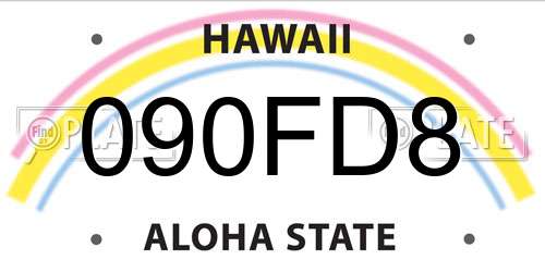 090FD8 Hawaii License Plate