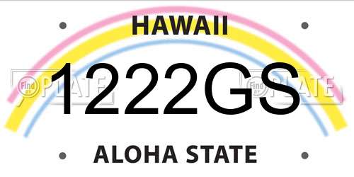 1222GS Hawaii License Plate
