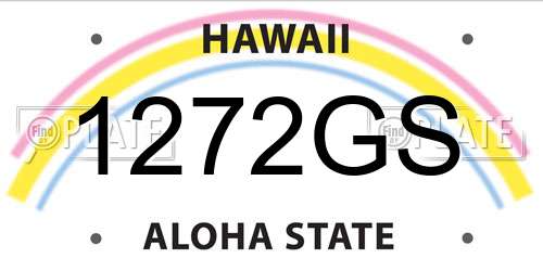 1272GS Hawaii License Plate