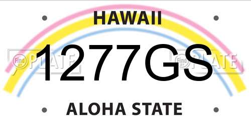 1277GS Hawaii License Plate
