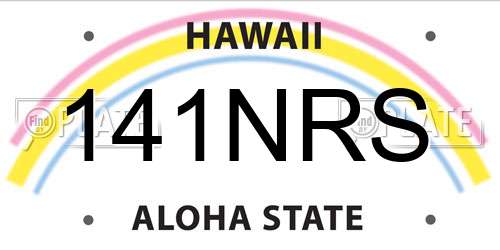 141NRS Hawaii License Plate