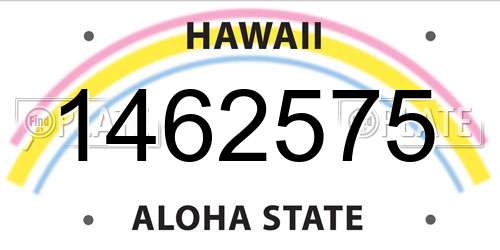 1462575 Hawaii License Plate