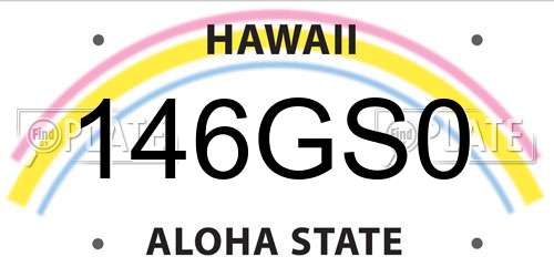 146GS0 Hawaii License Plate