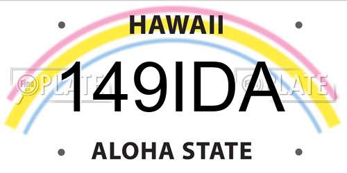 149IDA Hawaii License Plate