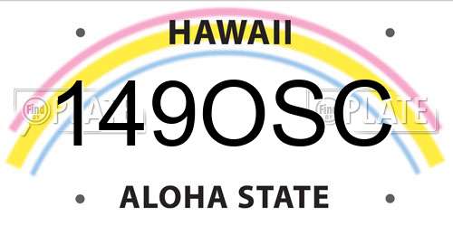 149OSC Hawaii License Plate