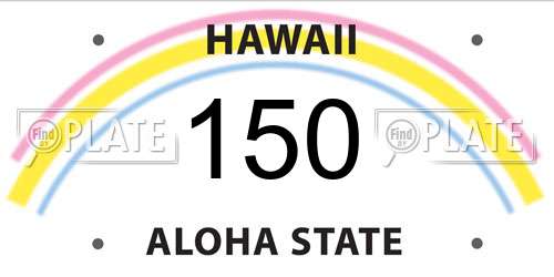 150 Hawaii License Plate