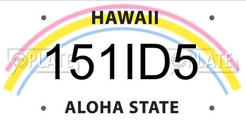 151ID5 Hawaii License Plate