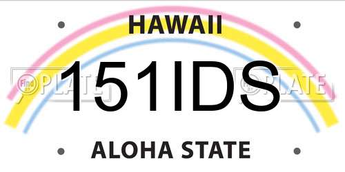 151IDS Hawaii License Plate