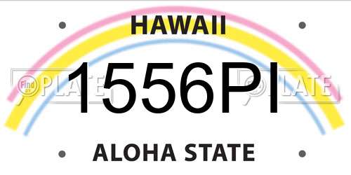 1556PI Hawaii License Plate