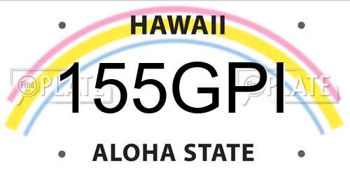 155GPI Hawaii License Plate