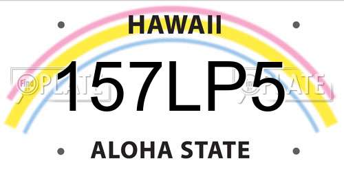 157LP5 Hawaii License Plate