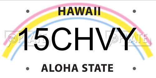 15CHVY Hawaii License Plate