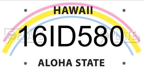 16ID580 Hawaii License Plate