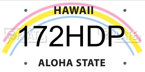 172HDP Hawaii License Plate