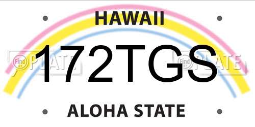 172TGS Hawaii License Plate