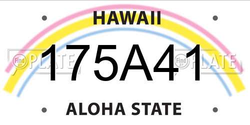 175A41 Hawaii License Plate