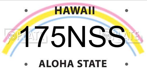 175NSS Hawaii License Plate