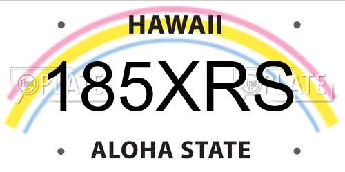 185XRS Hawaii License Plate