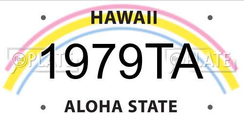 1979TA Hawaii License Plate
