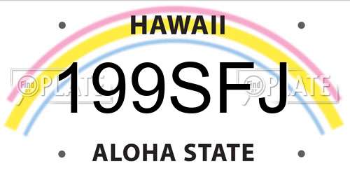 199SFJ Hawaii License Plate