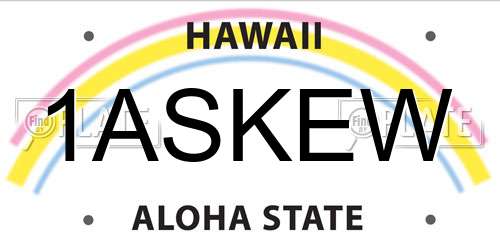 1ASKEW Hawaii License Plate
