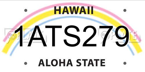 1ATS279 Hawaii License Plate