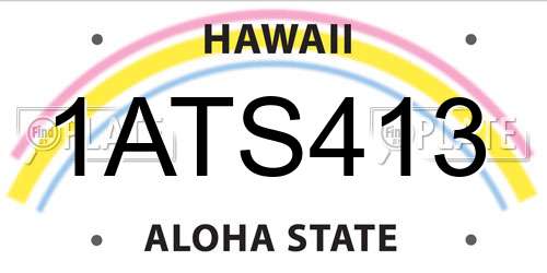 1ATS413 Hawaii License Plate