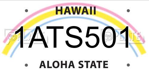 1ATS501 Hawaii License Plate