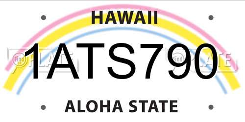 1ATS790 Hawaii License Plate