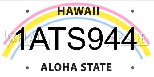 1ATS944 Hawaii License Plate