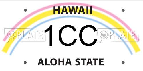 1CC Hawaii License Plate
