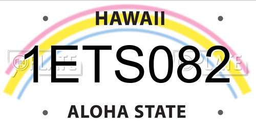 1ETS082 Hawaii License Plate
