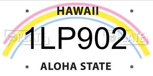 1LP902 Hawaii License Plate