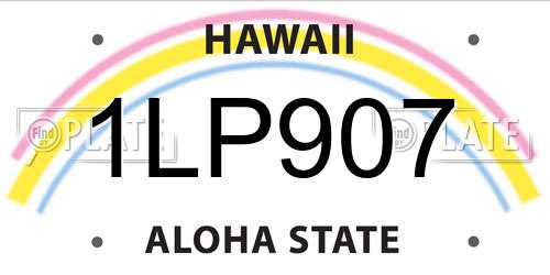 1LP907 Hawaii License Plate