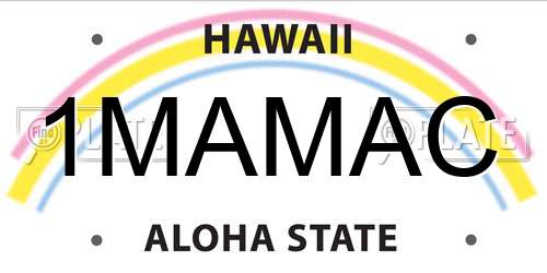 1MAMAC Hawaii License Plate