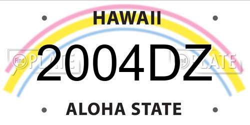 2004DZ Hawaii License Plate