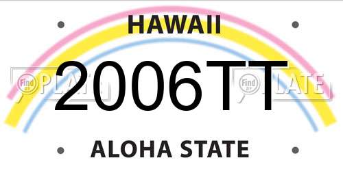 2006TT Hawaii License Plate