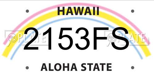 2153FS Hawaii License Plate