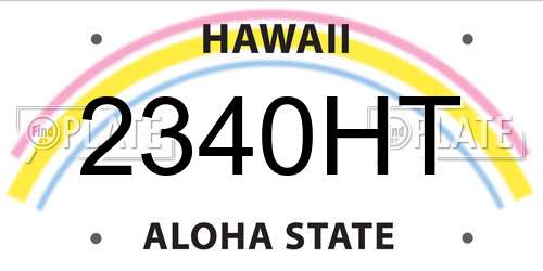 2340HT Hawaii License Plate