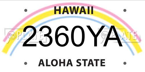 2360YA Hawaii License Plate