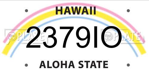 2379IO Hawaii License Plate