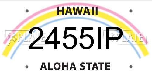 2455IP Hawaii License Plate