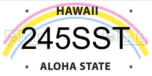 245SST Hawaii License Plate