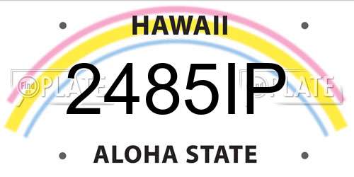 2485IP Hawaii License Plate