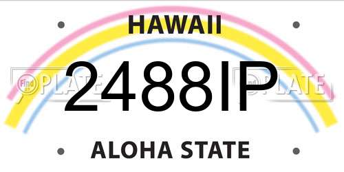 2488IP Hawaii License Plate